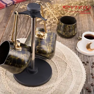 Black Marble Coffee Pot