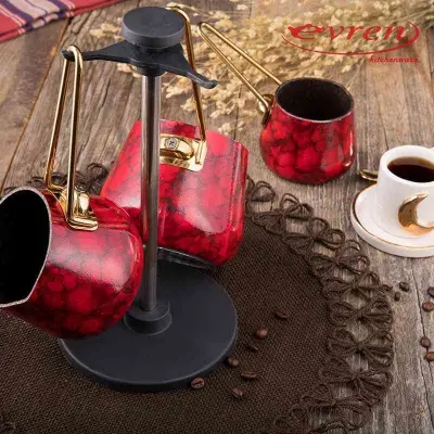 Red Marble Coffee Pot