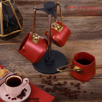 Red Square Coffee Pot