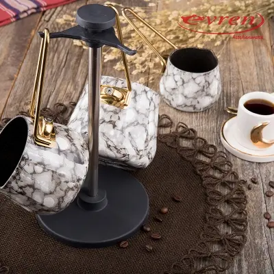 White Marble Coffee Pot