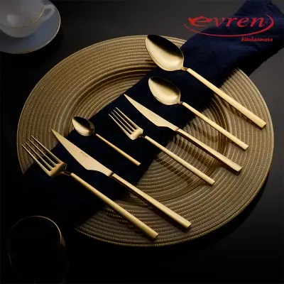 Ortakoy Gold Cutlery Set