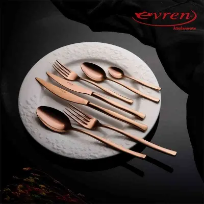 Ruya Copper Cutlery Set